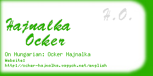 hajnalka ocker business card